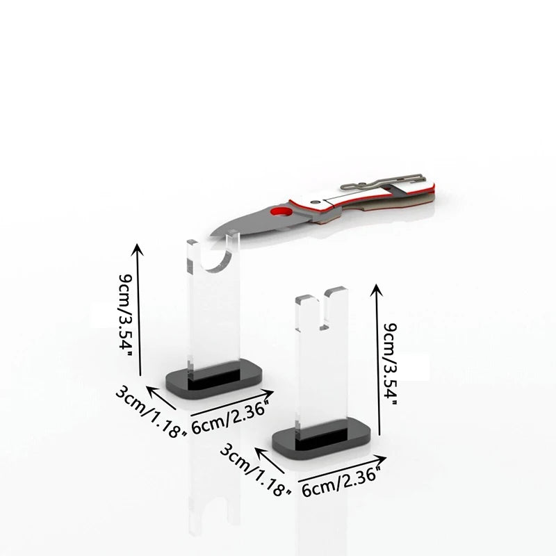Soporte de acrílico para exhibición de cuchillos, estante transparente para colección