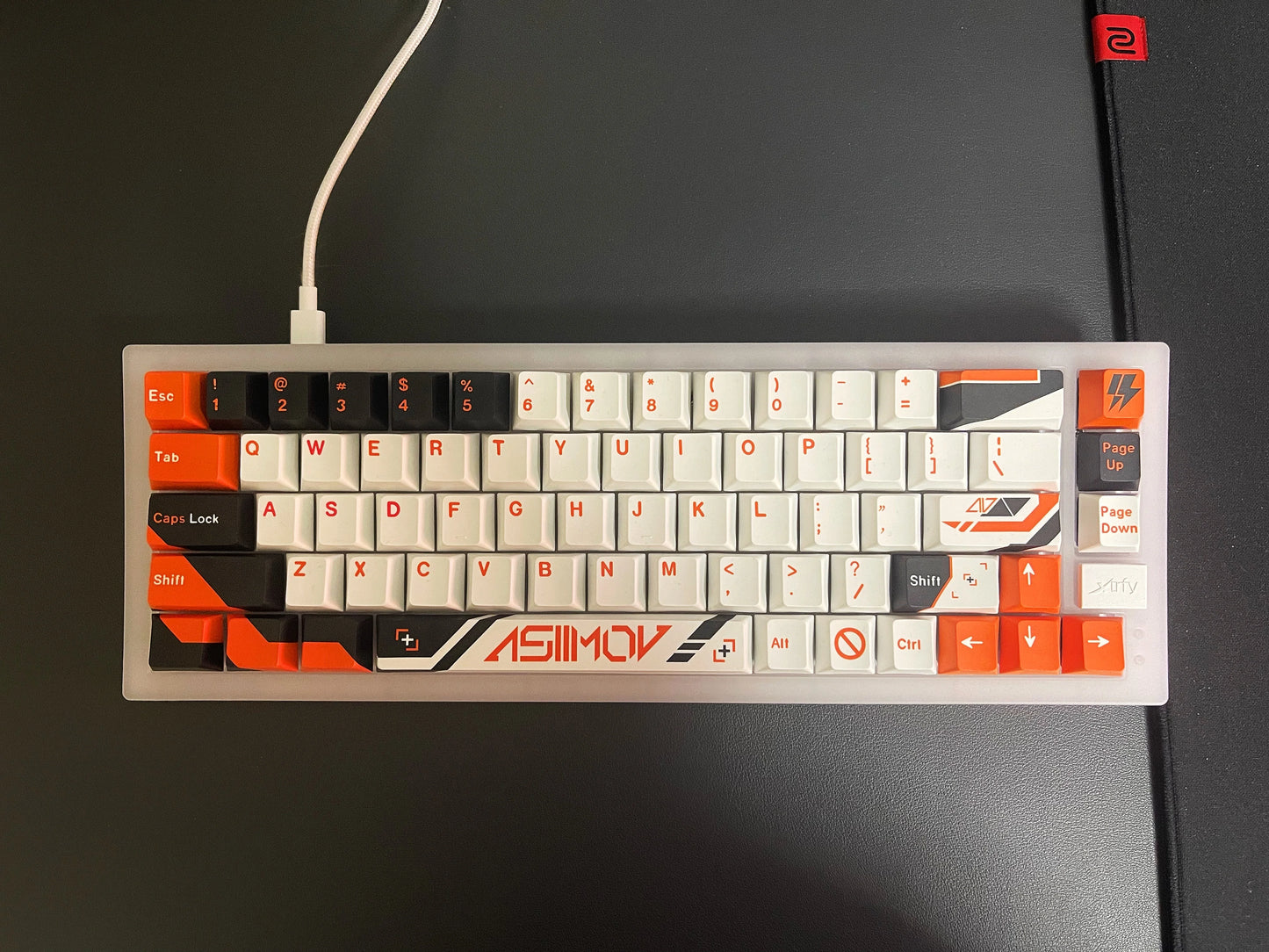 Asiimov - Juego de 139 teclas, teclas con tema PBT Skin Asiimov Counter Strike 2 CSGO