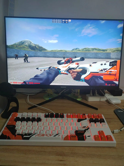 Asiimov - Juego de 139 teclas, teclas con tema PBT Skin Asiimov Counter Strike 2 CSGO